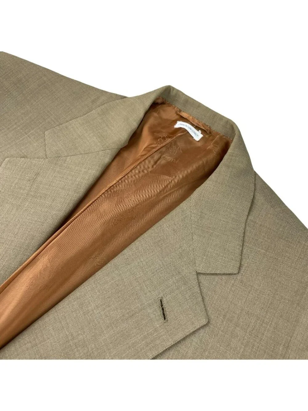 Brioni Men's Nomentano 100% Wool 2-Button Blazer Beige • Italy • 44R US